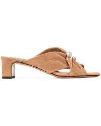 Jimmy Choo - Rafi 45 Leather Heeled Mules - Lyst