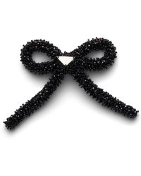 Prada - Crystal-Embellished Bow Hair Clip - Lyst
