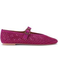 Kurt Geiger - Suede Mayfair Ballet Flats - Lyst