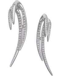 Shaun Leane - White Gold And Diamond Armis Double Hook Earrings - Lyst