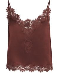 Doen - Silk Lace-Trim Kira Top - Lyst
