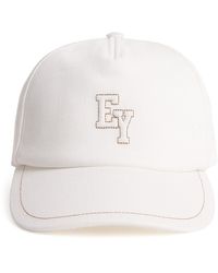 Eleventy - Linen Embroidered Logo Baseball Cap - Lyst
