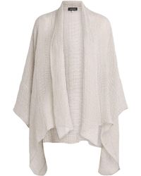 Eskandar - Linen Wide-Knit Shawl Cardigan - Lyst