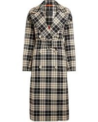 Mother Of Pearl Meg Contrast Check Trench Coat - Multicolour