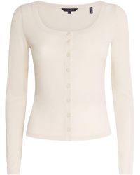 Veronica Beard - Rib-Knit Hyland Button-Up T-Shirt - Lyst