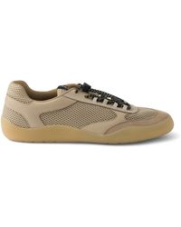 Prada - Leather-Mesh Speedrock Sneakers - Lyst