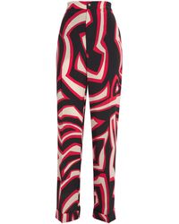 PUCCI - Silk Labirinto Print Trousers - Lyst