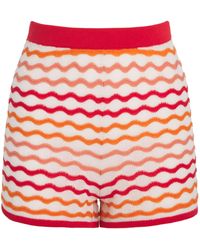 Escvdo - Cotton Stripe Shorts - Lyst