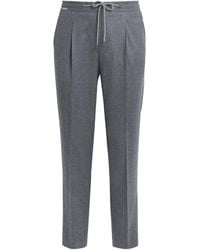 Corneliani - Wool Drawstring Trousers - Lyst