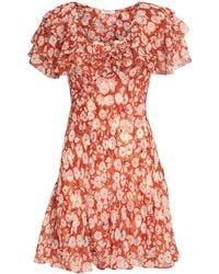 Doen - Silk Ruffled Alcida Mini Dress - Lyst