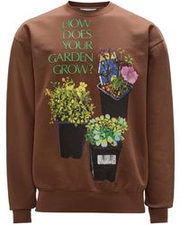 JW Anderson - Cotton Flower Pot Print Sweatshirt - Lyst