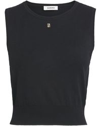 Sandro - Cotton-Blend Tank Top - Lyst