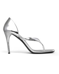 Alaïa - Laminated Leather Infradito Sandals 90 - Lyst