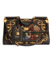 Dolce & Gabbana - Medium Leather Embroidered My Sicily Top-Handle Bag - Lyst