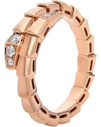 BVLGARI - And Diamond Serpenti Viper Ring - Lyst