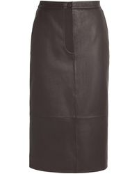 Yves Salomon - Nappa Leather Pencil Skirt - Lyst