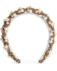 Jennifer Behr - Embellished Ayden Headband - Lyst