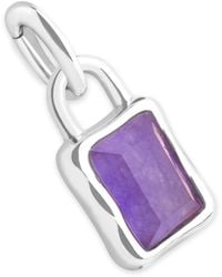 Astrid & Miyu - Rhodium-Plated December Birthstone Charm - Lyst