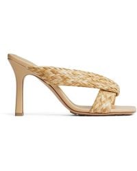 Bottega Veneta - Raffia Riva Mules 50 - Lyst