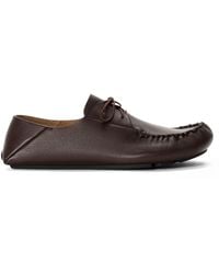 Loewe - Leather Rambla Boat Shoes - Lyst