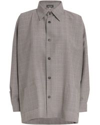 Eskandar - Virgin Wool Wide A-Line Shirt Jacket - Lyst