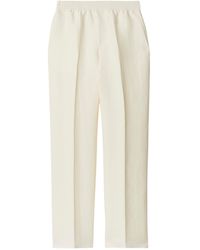 Burberry - Canvas Straight-leg Trousers - Lyst