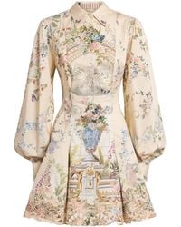 CAMILLA - Stretch-Cotton Midsummer Masterpiece Mini Shirt Dress - Lyst