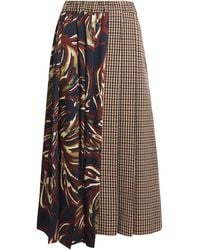 Weekend by Maxmara - Pleated Panelled Midi Skirt - Lyst