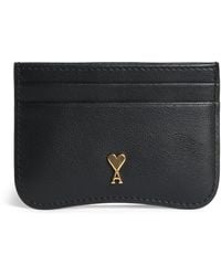 Ami Paris - Grained Leather Paris Card Holder - Lyst