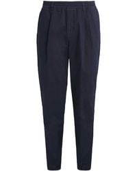 Eleventy - Stretch-Cotton Pleated Straight Trousers - Lyst