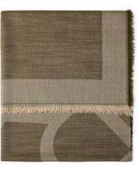 Marina Rinaldi - Wool-Cashmere-Blend Monogram Scarf - Lyst