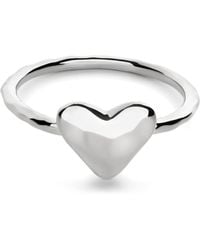 Monica Vinader - Sterling Heart Ring - Lyst