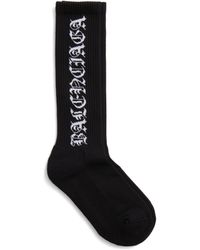 Balenciaga - Gothic Logo Socks - Lyst