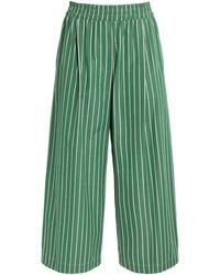 Weekend by Maxmara - Cotton Stripe Wide-Leg Trousers - Lyst