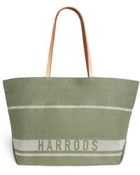 Harrods - Jute Stripe Shopper Bag - Lyst