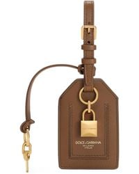 Dolce & Gabbana - Leather Logo Keychain - Lyst