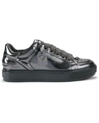 Kurt Geiger - Metallic Leather Southbank Tag Sneakers - Lyst