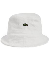 Lacoste - Towelling Logo Bucket Hat - Lyst