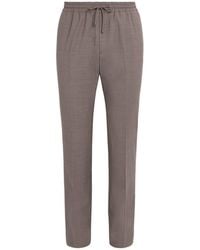 Pal Zileri - Stretch-Virgin Wool Drawstring Trousers - Lyst