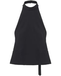 McQueen - Wool Halterneck Top - Lyst