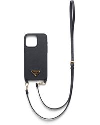 Prada - Saffiano Leather Iphone 15 Pro Max Case - Lyst