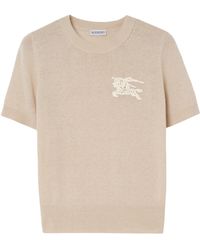Burberry - Wool-Cotton Ekd Knit Top - Lyst