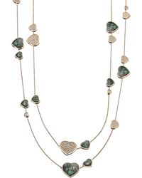 Chopard - And Diamond Happy Hearts Sautoir Necklace - Lyst