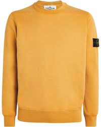 Stone Island - Cotton Compass Logo Sweatshirt - Lyst