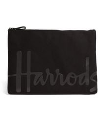 Harrods - Large Cotton Logo Pouch - Lyst