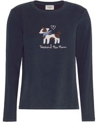 Weekend by Maxmara - Dog-Appliqué Long-Sleeve T-Shirt - Lyst