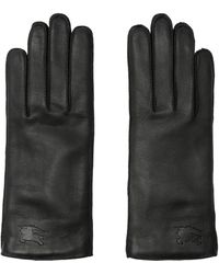 Burberry - Leather Ekd Gloves - Lyst