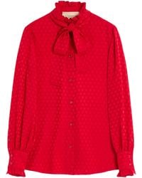 Valentino - Silk Heart Print Shirt - Lyst