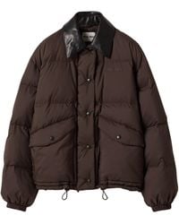 Miu Miu - Down Technical Pongé Puffer Jacket - Lyst