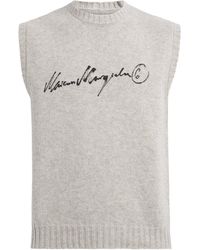 MM6 by Maison Margiela - Wool-Blend Logo Sweater Vest - Lyst